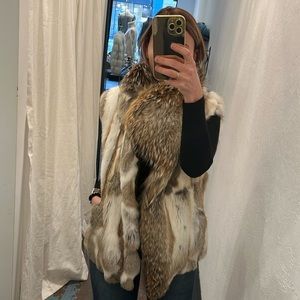 Isabel Marant rabbit and coyote fur vest. Size40